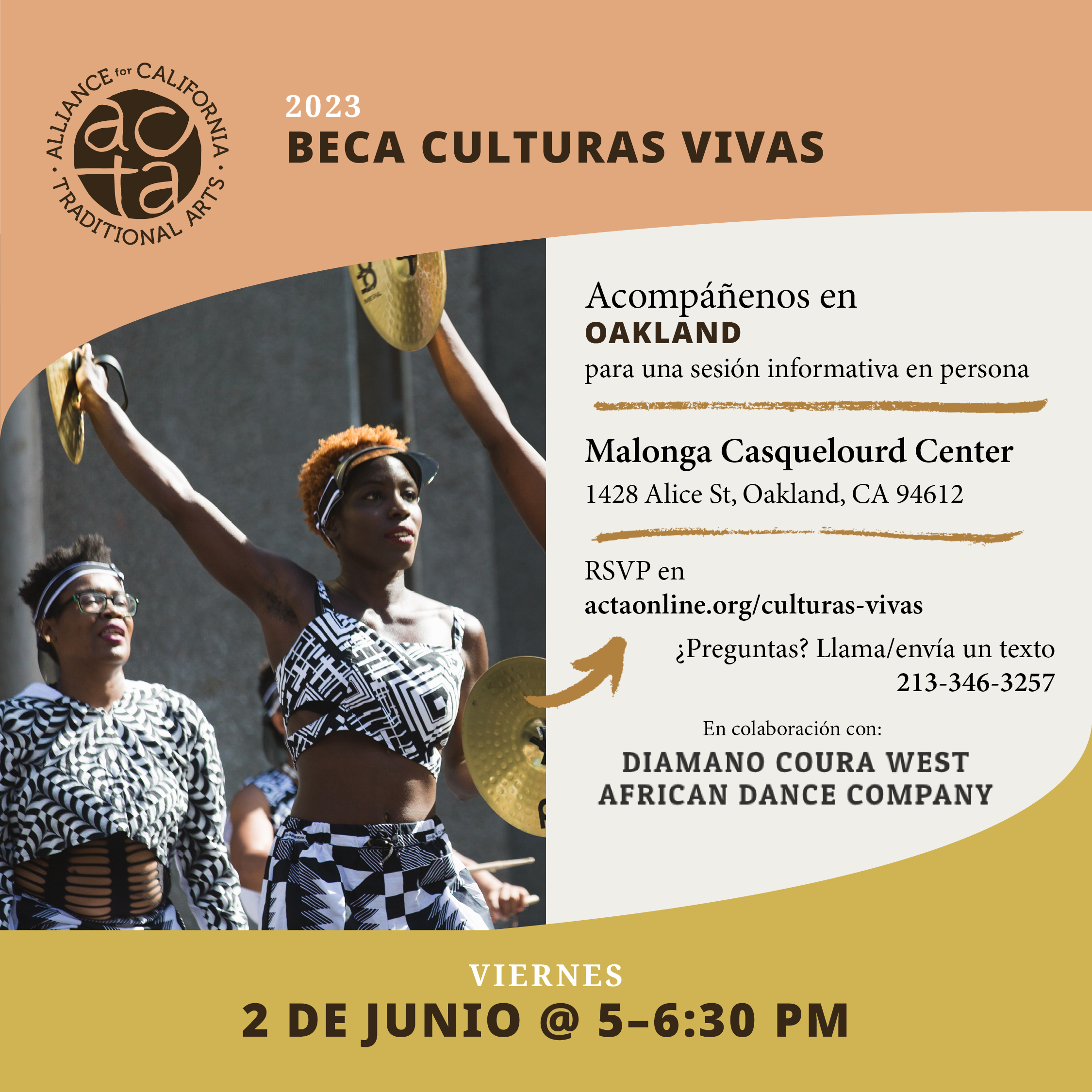 Beca Culturas Vivas Oakland 06 02 23