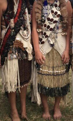 Young Women from Karuk Womens Camp at Sregon Brushdance. Photo courtesy the Tripp/Allen family.