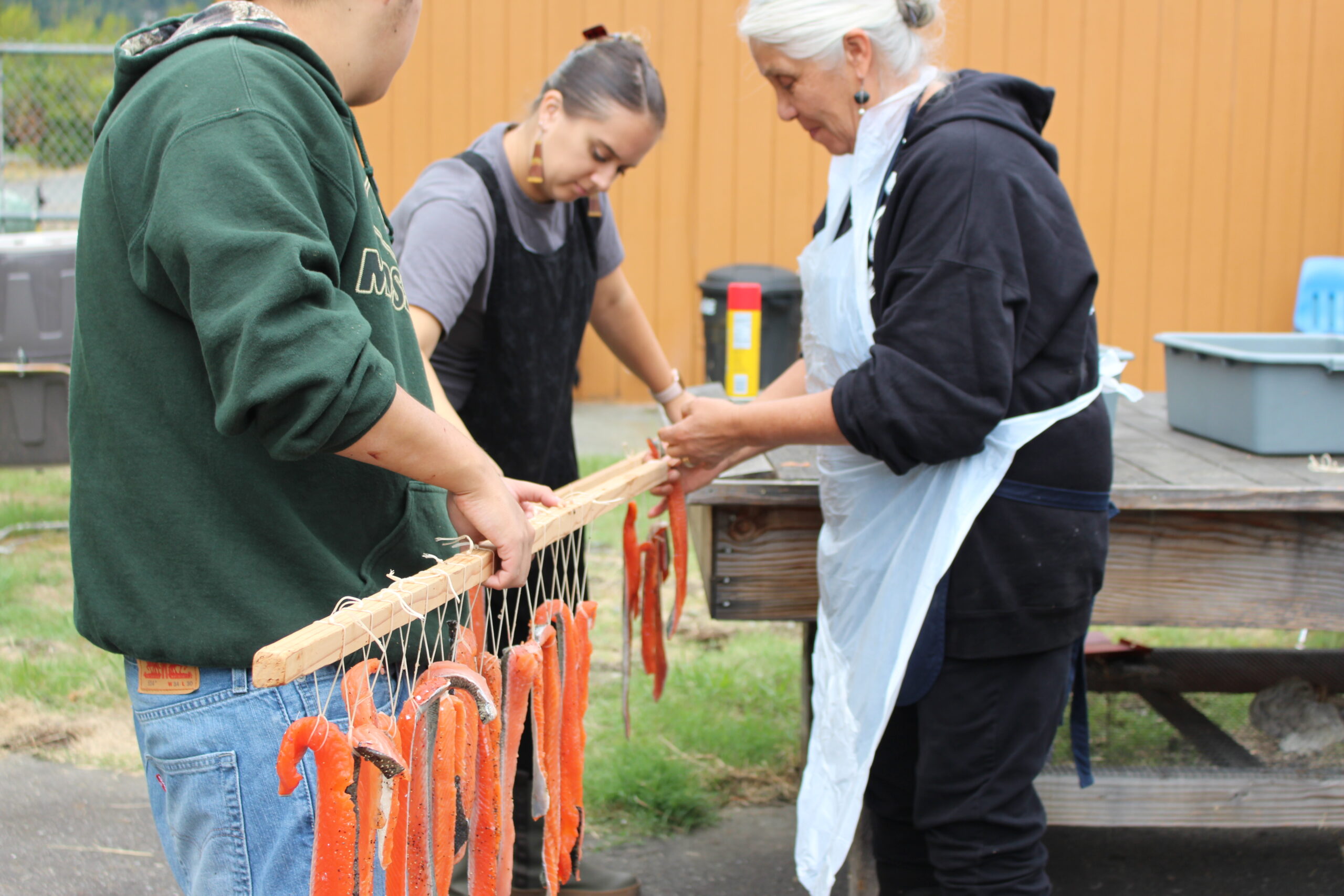 deborah,natalie,bryanhangingsalmon