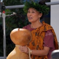 Kumu Ilima Kam Martinez at the Oceanside Cultural Arts District Celebration. Photo by Zach Cordner