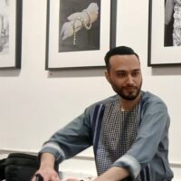 Edrees playing tabla