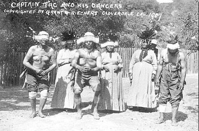 Cloverdale Pomo dancers, circa 1907