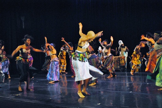 Diamano Coura West African Dance Company performs at their annual festival: Collages des Cultures Africaines in 2012.