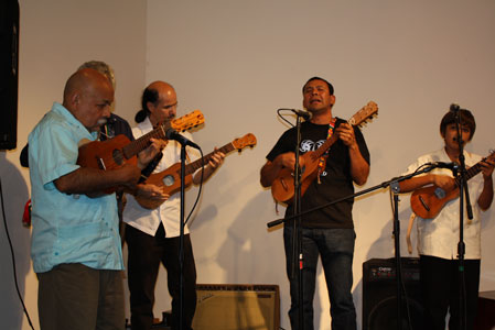 Artemio Posadas performs with the ensemble.  He is a recognized culture bearer of the form and has taught many musicians throughout California.