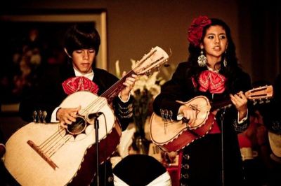 Members of Mariachi Los Reyes, Kings County Regional Traditional Folk Arts' youth mariachi.