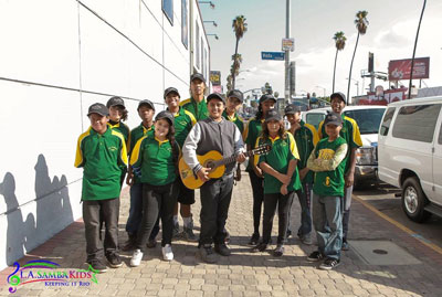 Students of L.A. Samba Kids, which provides after-school instruction in traditional music, dance, and visual and media arts from the Latin Americas to at-risk and under-served middle and high school students.