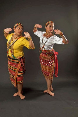 Master artist Jenny Bawer Young (left) will mentor her apprentice Kimberly Requesto in the practice of the indigenous Kalinga dance of the Phillipines. (Photo courtesy of Jenny Bawer Young)