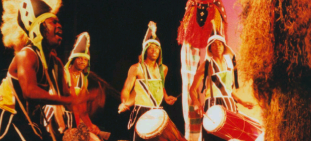 Teye Sa Thionsanne African Drum & Dance Company performs.