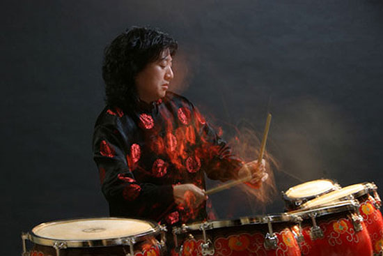 Master Chinese folk percussionist Wang Wei.  Photo courtesy of Wang Wei.